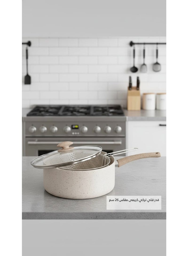Multi-Purpose Cooking Pot Frying Pan with Strainer and Lid 24 cm - Image 5